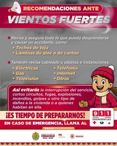 Advierte PC vientos fuertes por Frente Frío 29