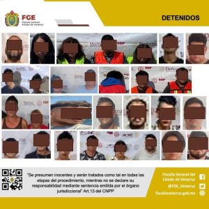 Fiscalía General del Estado detiene a 29 personas durante cateos realizados en diversos municipios