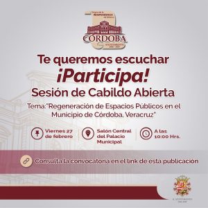 Ayuntamiento invita a Sesión de Cabildo Abierto