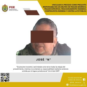 Vinculan a proceso a José “N”, ex notario de Fortín, por diversos delitos