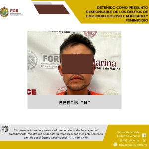 En Chocamán, la FGE cumplimenta orden de aprehensión contra presunto responsable de homicidio doloso calificado y feminicidio