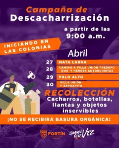 Fortín amplía Campaña de Descacharrización 2026