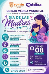 Fortín invita a Jornada de Salud para las mamás. Este viernes 8 de mayo