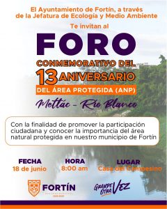 Fortín sede del Foro de Aniversario del Área Natural Protegida Metlác-Río Blanco.