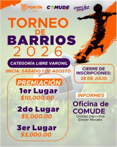 Lanzan convocatoria para el Torneo de los Barrios 2026