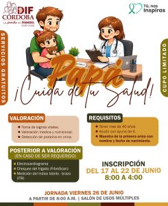 Papá, cuida tu salud: DIF Córdoba invita a jornada de atención integral