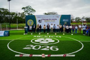 Ayuntamiento inauguró dos canchas de futbol 5; inversión de 3.5 mdp provenientes de SEDATU gracias al programa Mundial Social