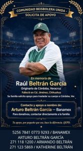 Minuto de silencio en el Béisbol por Raúl Beltrán