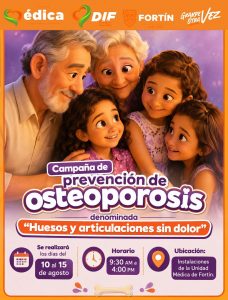 Lista la campaña de prevención de osteoporosis “Huesos y Articulaciones sin Dolor”